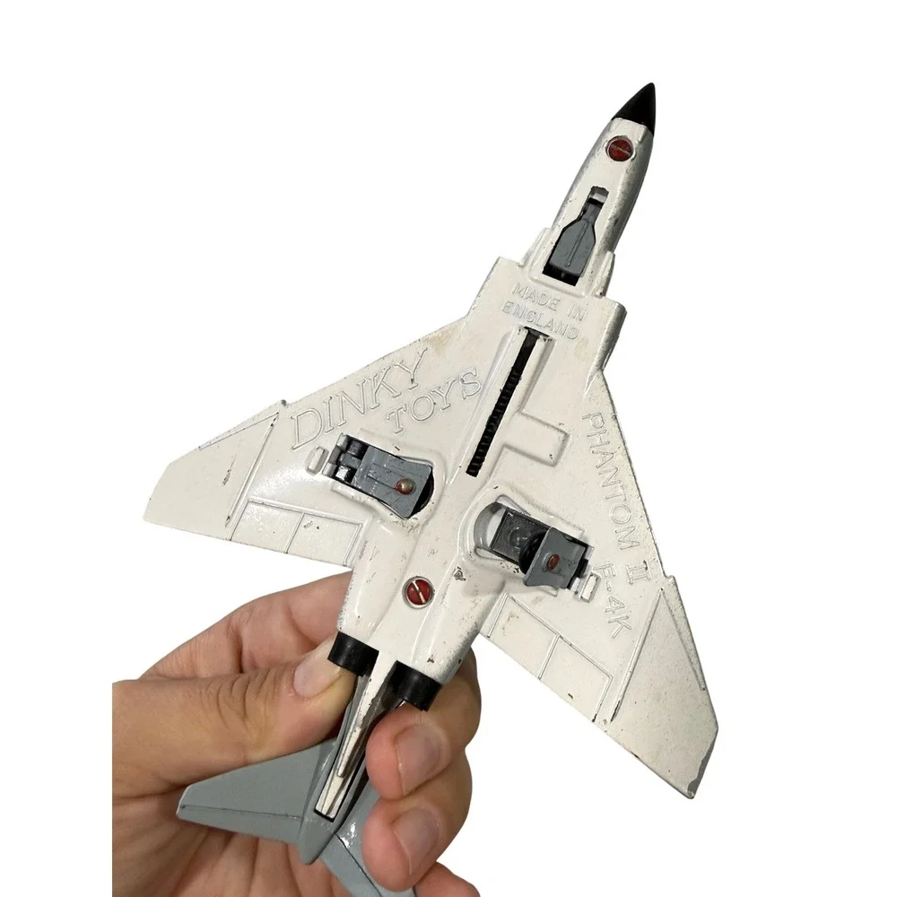 Vintage Dinky Toys Phantom‎ II F-4K Navy Jet Diecast Model Made in England Grey